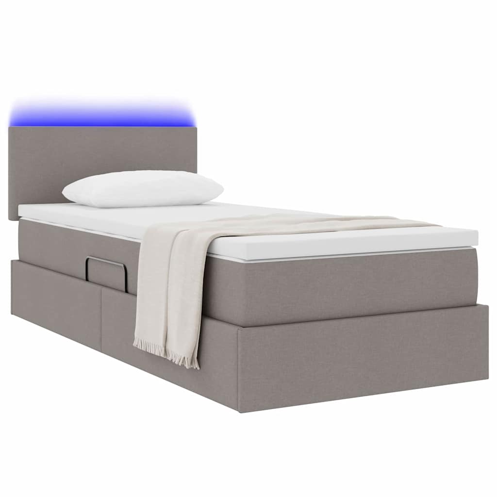 Letto con contenitore e LED con led Talpa 90 x 200 cm Tessuto 3371058