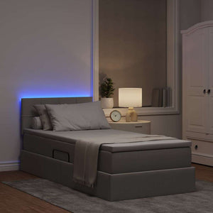 Letto con contenitore e LED con led Talpa 90 x 190 cm Tessuto 3371115