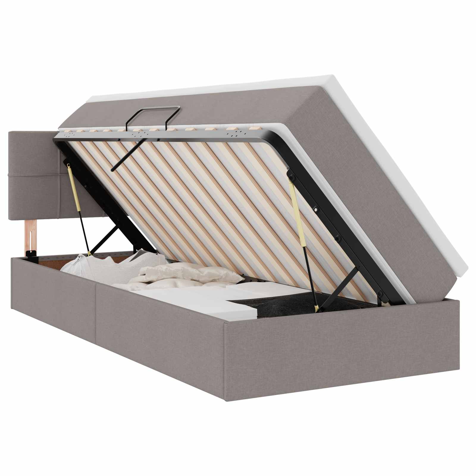 Letto con contenitore e LED con led Talpa 90 x 190 cm Tessuto 3371115