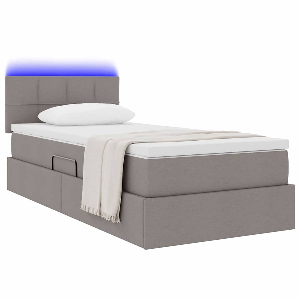 Letto con contenitore e LED con led Talpa 90 x 190 cm Tessuto 3371115