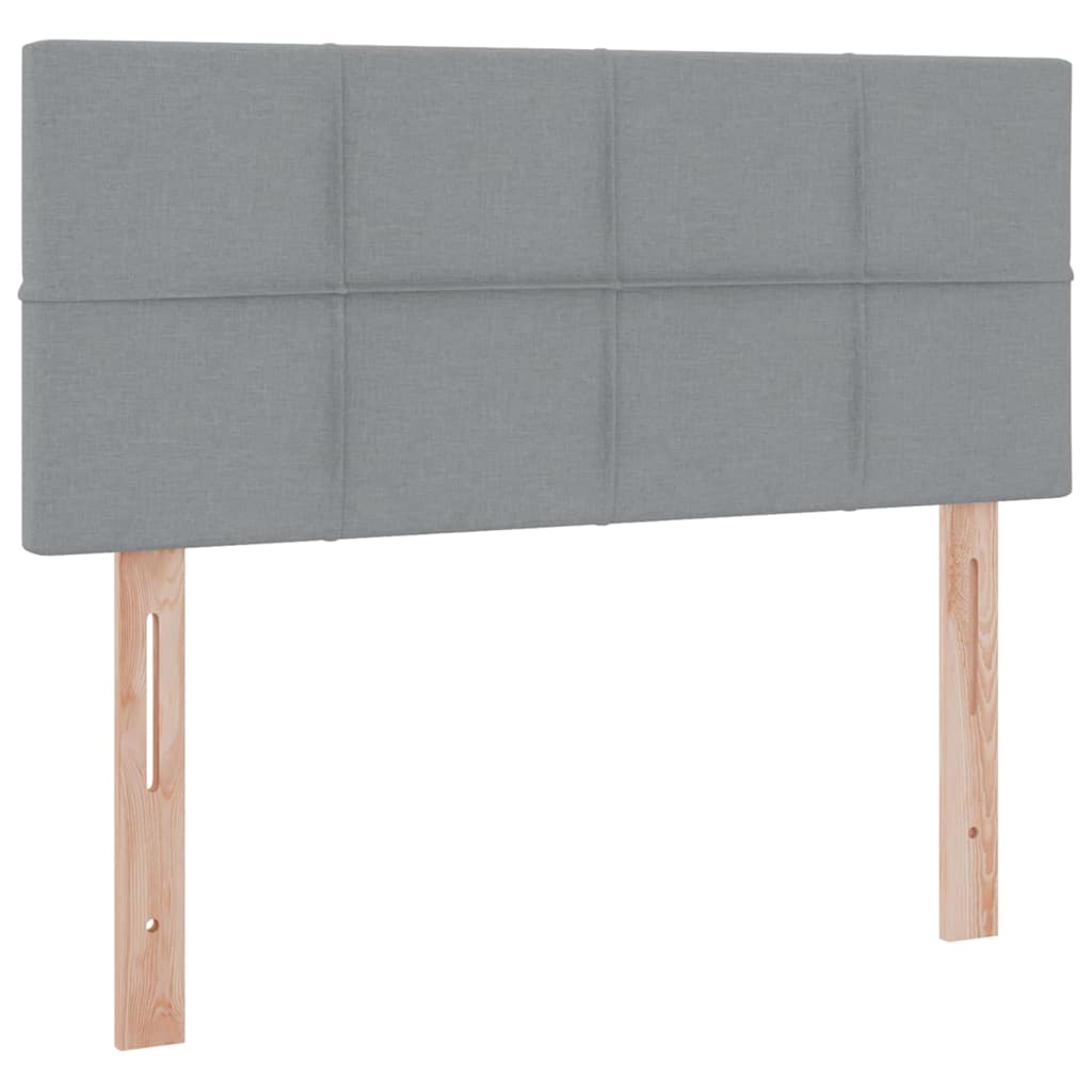 Letto con contenitore e LED Grigio chiaro 120 x 190 cm 3371130
