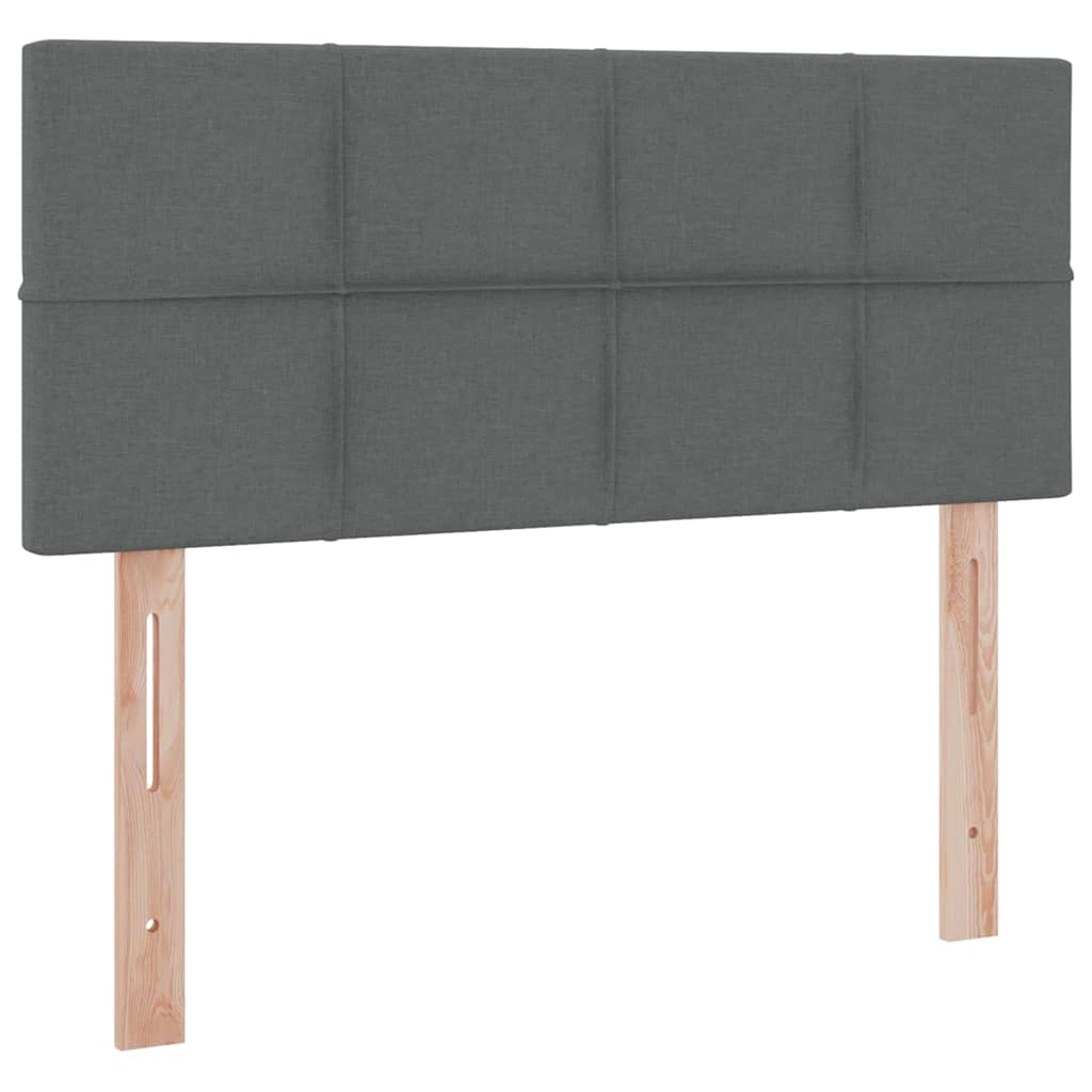 Letto con contenitore e LED Grigio scuro 120 x 190 cm 3371131