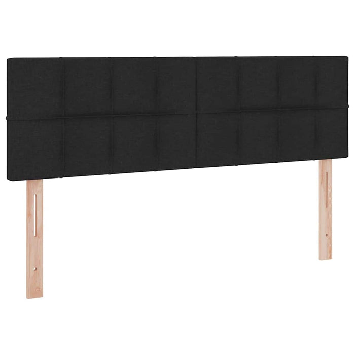 Letto con luci a strisce a LED Nero 140 x 190 cm Tessuto 3371144