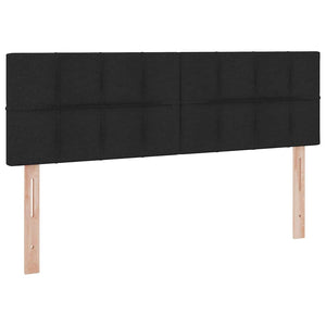 Letto con luci a strisce a LED Nero 140 x 200 cm Tessuto 3371150