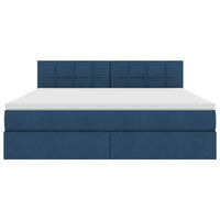 Letto con luci a strisce a LED Blu 180 x 200 cm Tessuto 3371165