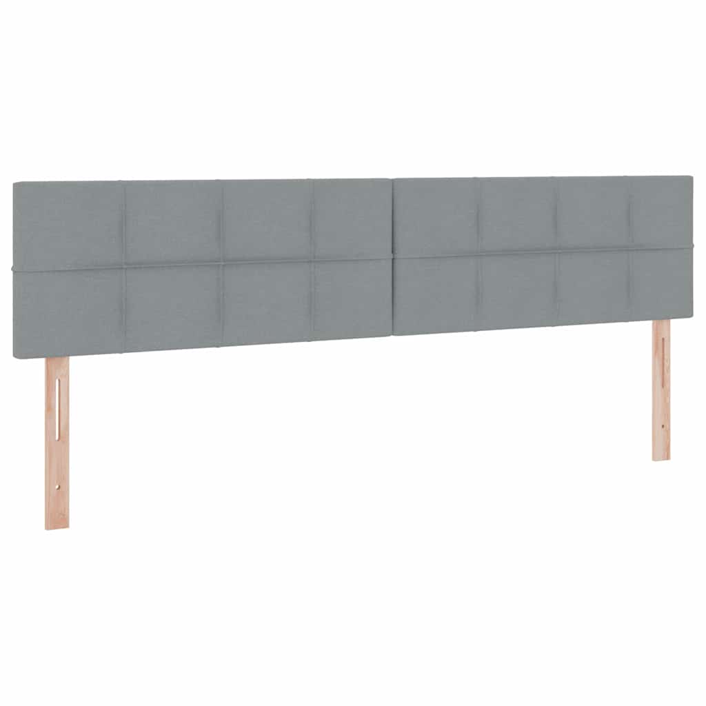 Letto con contenitore e LED Grigio chiaro 200 x 200 cm Tessuto 3371166