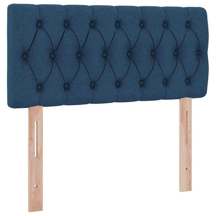 Letto con contenitore e LED con led Blu 90 x 190 cm Tessuto 3371180