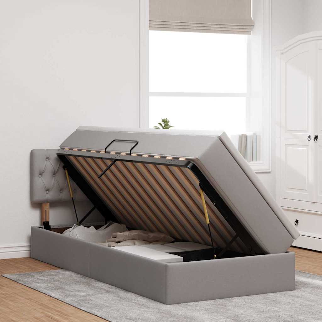 Letto con contenitore e LED con led Talpa 90 x 200 cm Tessuto 3371184