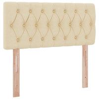 Letto con contenitore e LED con led Crema 90 x 200 cm Tessuto 3371185
