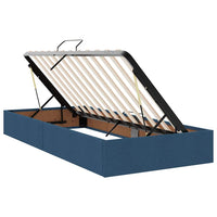 Letto con contenitore e LED con led Blu 90 x 190 cm Tessuto 3371243