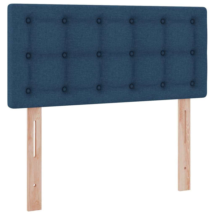 Letto con contenitore e LED con led Blu 90 x 190 cm Tessuto 3371243