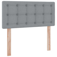 Letto con contenitore e LED Grigio chiaro 90 x 200 cm Tessuto 3371244