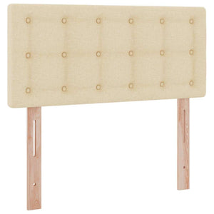 Letto con contenitore e LED con led Crema 100 x 200 cm Tessuto 3371254