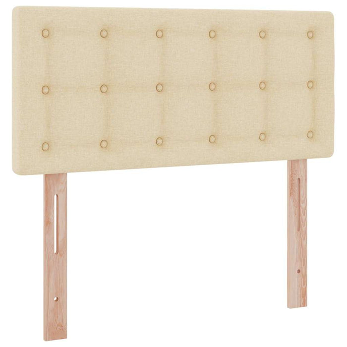 Letto con contenitore e LED con led Crema 100 x 200 cm Tessuto 3371254