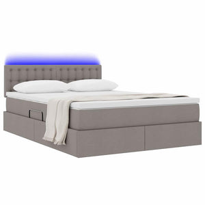 Letto con luci a strisce a LED Talpa 140 x 200 cm Tessuto 3371277