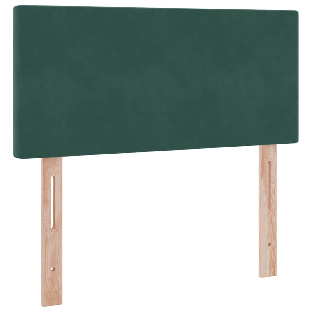 Letto con contenitore e LED Verde Scuro 100 x 200 cm Velluto 3371316