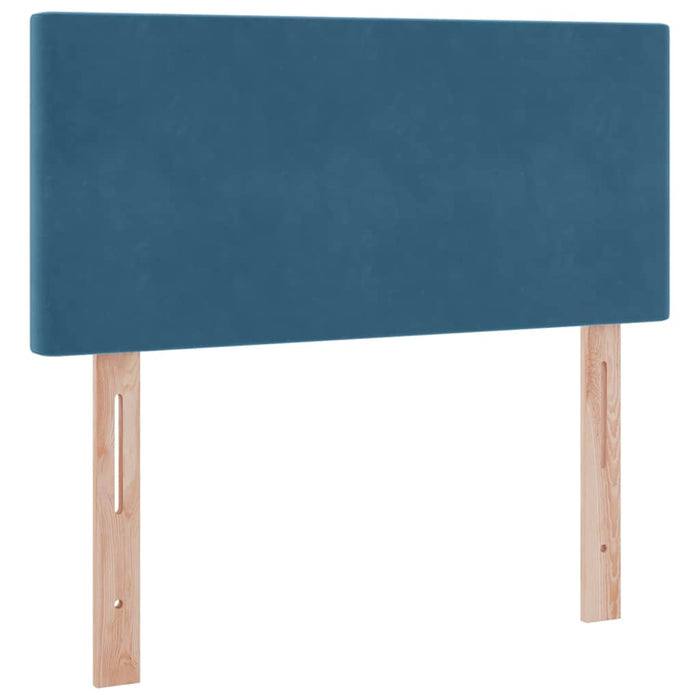 Letto con contenitore e LED Blu Scuro 100 x 200 cm Velluto 3371317