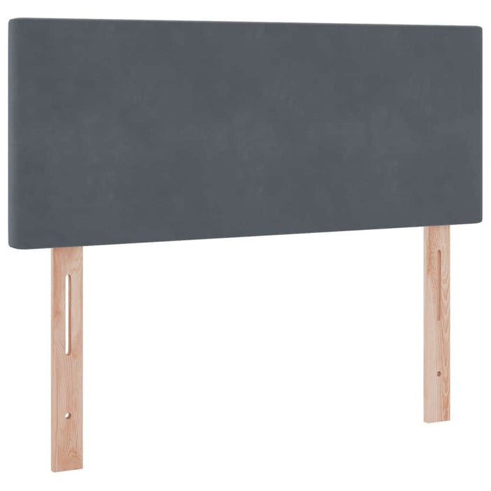 Letto con contenitore e LED Grigio scuro 120 x 190 cm Velluto 3371320