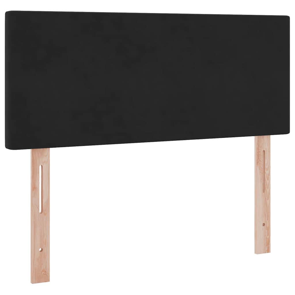 Letto con contenitore e LED Nero 120 x 190 cm Velluto 3371321