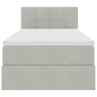 Letto con contenitore e LED Grigio chiaro 90 x 200 cm Velluto 3371367