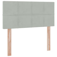 Letto con contenitore e LED Grigio chiaro 90 x 200 cm Velluto 3371367