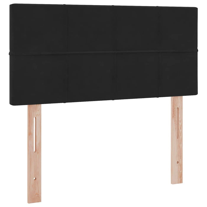 Letto con contenitore e LED con led Nero 90 x 200 cm Velluto 3371369