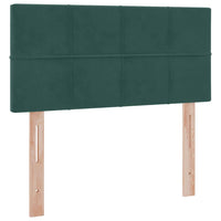 Letto con contenitore e LED Verde Scuro 100 x 200 cm Velluto 3371376
