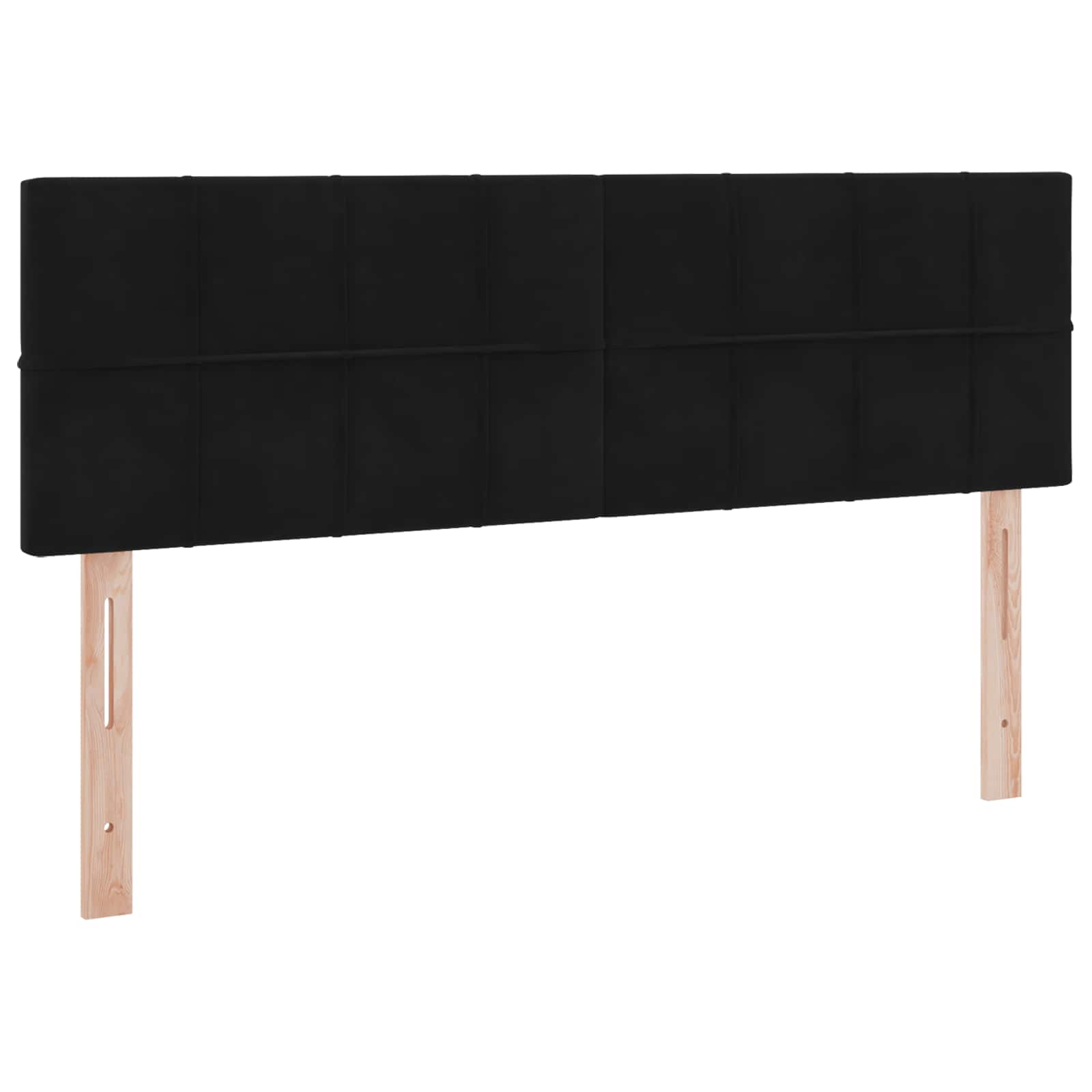 Letto con contenitore e LED con led Nero 140 x 200 cm Velluto 3371399