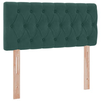 Letto con contenitore e LED Verde Scuro 90 x 190 cm Velluto 3371424