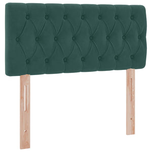 Letto con contenitore e LED Verde Scuro 90 x 200 cm Velluto 3371430