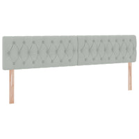 Letto con testiera Grigio chiaro 200 x 200 cm Velluto 3371475