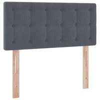 Letto con contenitore e LED Grigio scuro 90 x 200 cm Velluto 3371488
