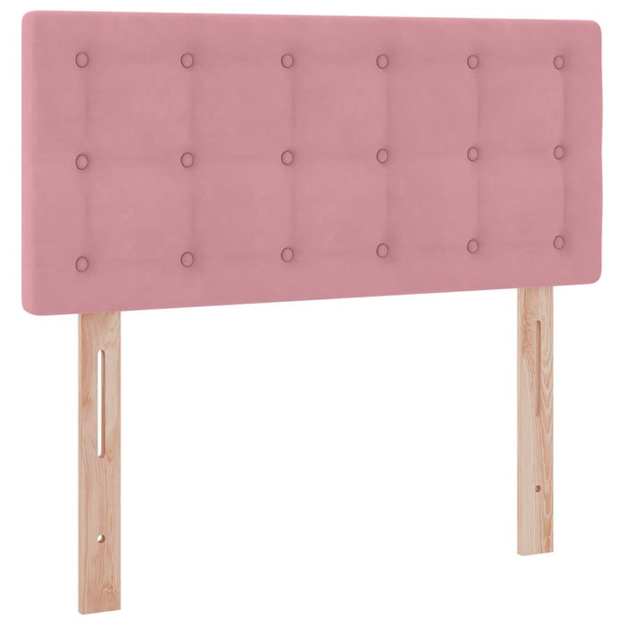 Letto con contenitore e LED con led Rosa 90 x 200 cm Velluto 3371492