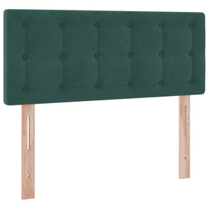 Letto con luci a strisce a LED Verde Scuro 120 x 200 cm Velluto 3371508