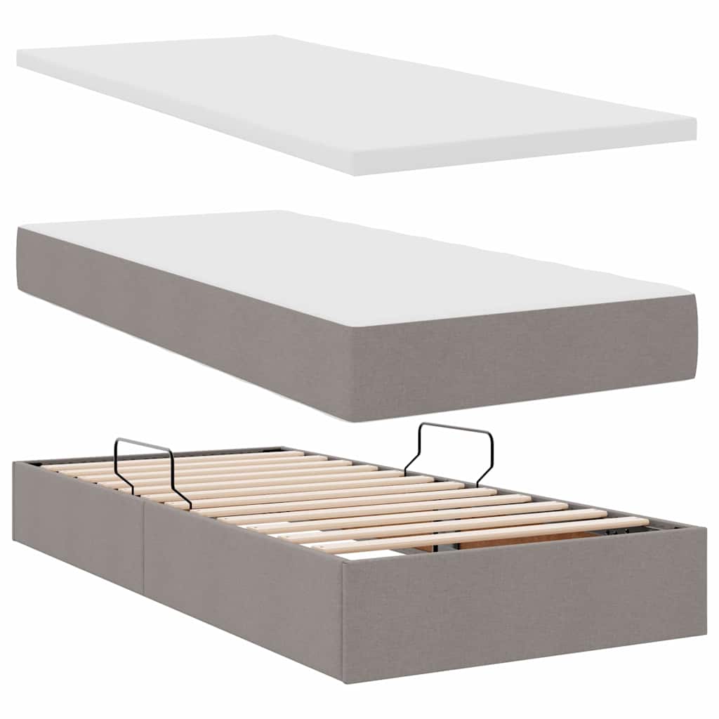 Letto con luci a strisce a LED Talpa 200 x 200 cm Tessuto 3371594