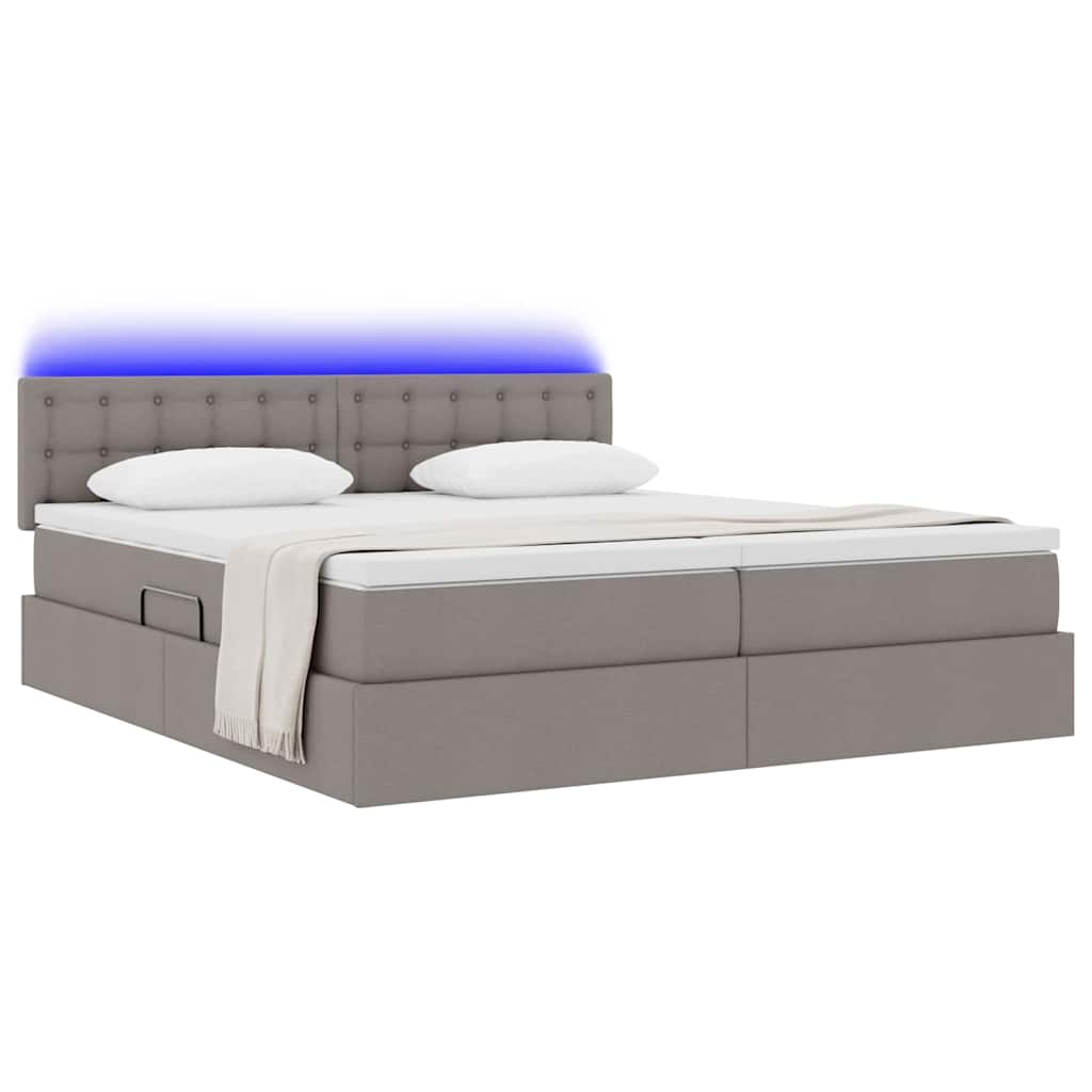 Letto con luci a strisce a LED Talpa 200 x 200 cm Tessuto 3371594