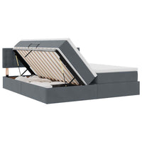 Letto con testiera Grigio scuro 180 x 200 cm Velluto 3371634