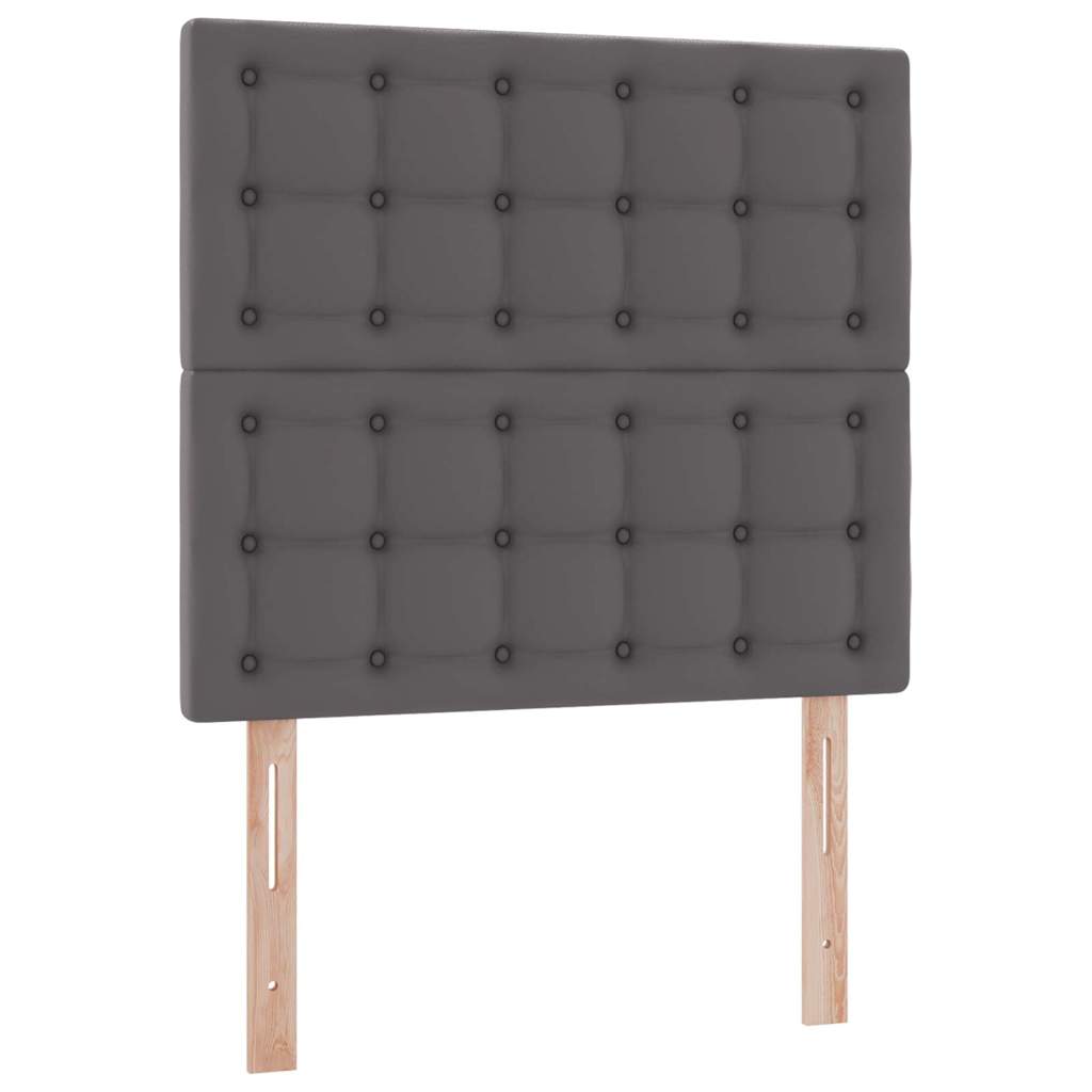 Letto con Contenitore Grigio 100 x 200 cm Pelle Sintetica 3371655
