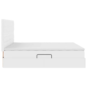 Letto con Contenitore Bianco Puro 160 x 200 cm Pelle Sintetica 3371674