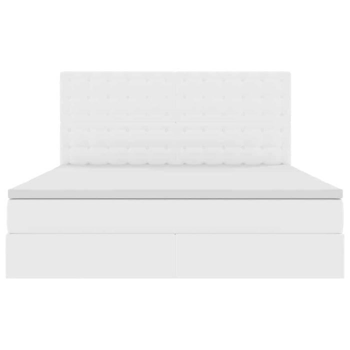 Letto con Contenitore Bianco Puro 180 x 200 cm Pelle Sintetica 3371678