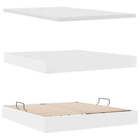 Letto con Contenitore Bianco Puro 180 x 200 cm Pelle Sintetica 3371678