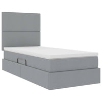 Letto con contenitore e materasso Grigio chiaro 90 x 190 cm 3371685