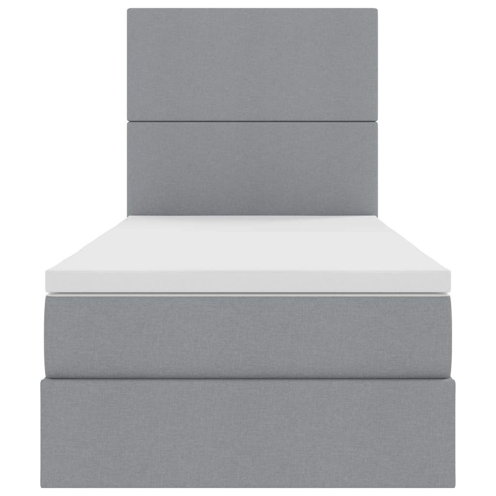 Letto con contenitore e materasso Grigio chiaro 90 x 200 cm 3371691