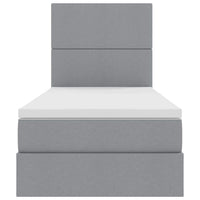 Letto con contenitore e materasso Grigio chiaro 90 x 200 cm 3371691