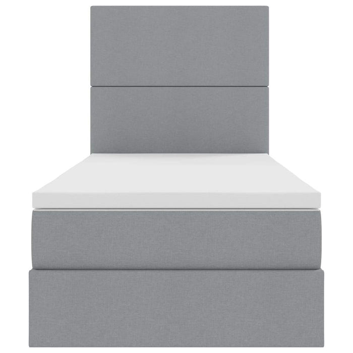Letto con contenitore e materasso Grigio chiaro 90 x 200 cm 3371691