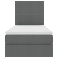 Letto con contenitore e materasso Grigio scuro 90 x 200 cm 3371692