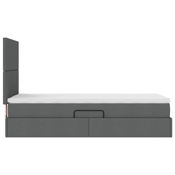 Letto con contenitore e materasso Grigio scuro 90 x 200 cm 3371692