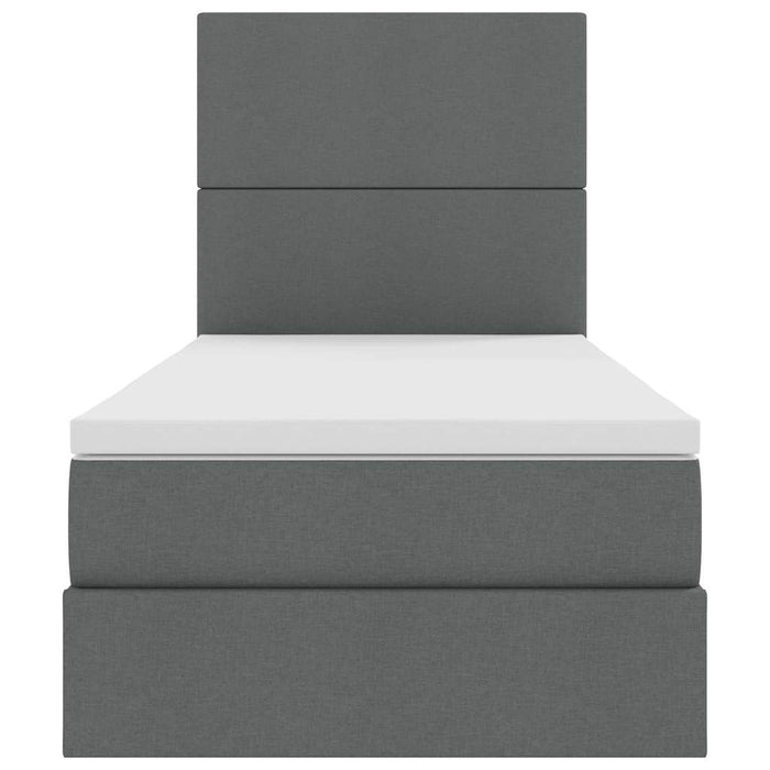 Letto con contenitore e materasso Grigio scuro 100 x 200 cm 3371698