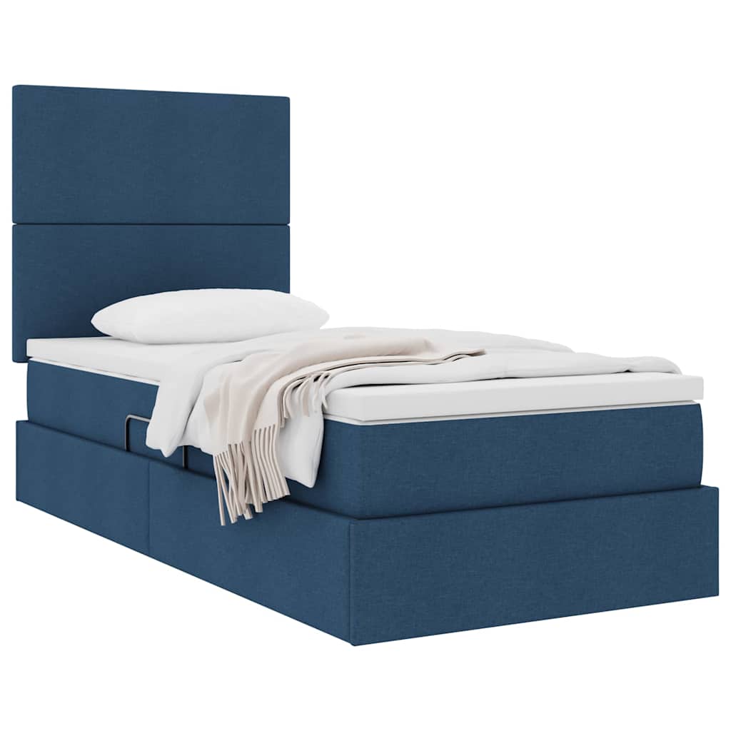 Letto con contenitore e materasso Blu 100 x 200 cm Poliestere 3371702