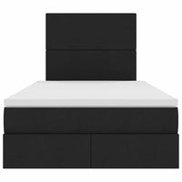 Letto con Contenitore Nero 120 x 200 cm Pelle Sintetica 3371711